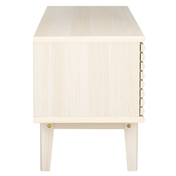 Safavieh Aricia Large 2 Door Media Stand White 59" x 15.4" x 19.9"