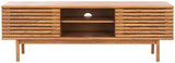 Safavieh Aricia Large 2 Door Media Stand Oak 59" x 15.4" x 19.9"