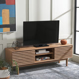 Safavieh Aricia Large 2 Door Media Stand Oak 59" x 15.4" x 19.9"