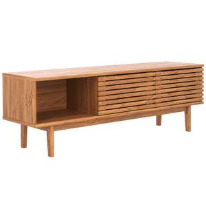 Safavieh Aricia Large 2 Door Media Stand Oak 59" x 15.4" x 19.9"