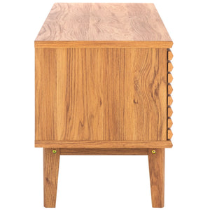 Safavieh Aricia Large 2 Door Media Stand Oak 59" x 15.4" x 19.9"