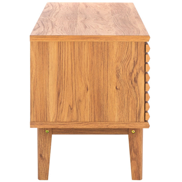 Safavieh Aricia Large 2 Door Media Stand Oak 59" x 15.4" x 19.9"