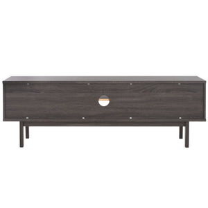 Safavieh Aricia Large 2 Door Media Stand Distressed Black 59" x 15.4" x 19.9"