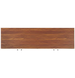 Safavieh Mayln 4 Door Sideboard/Mediastand Walnut / White / Black Legs 62.8" x 18.4" x 32.3"