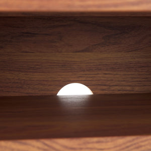 Safavieh Tealla 2 Tambour & 1 Glass Lift Door Media Stand Walnut / Gold MED9635A