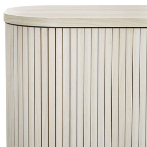 Safavieh Tealla 2 Tambour & 1 Glass Lift Door Media Stand Bleached White / Gold MED9635C