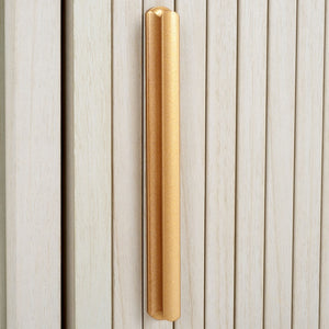 Safavieh Tealla 2 Tambour & 1 Glass Lift Door Media Stand Bleached White / Gold MED9635C