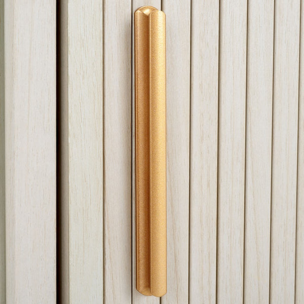 Safavieh Tealla 2 Tambour & 1 Glass Lift Door Media Stand Bleached White / Gold MED9635C