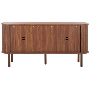Safavieh Tealla 2 Tambour Door Sideboard/Media Stand Walnut / Gold MED9636A