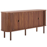 Safavieh Tealla 2 Tambour Door Sideboard/Media Stand Walnut / Gold MED9636A