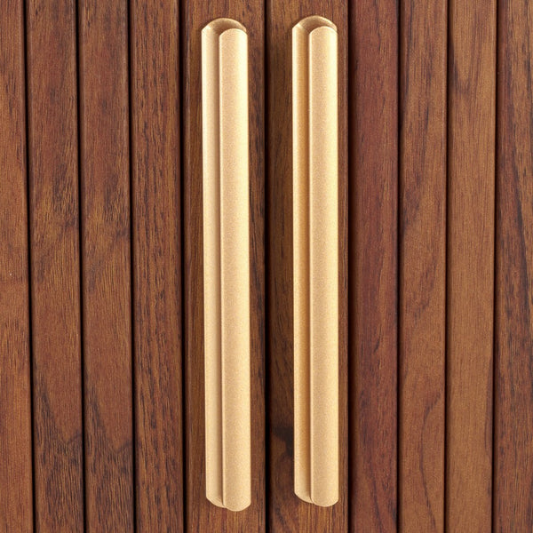 Safavieh Tealla 2 Tambour Door Sideboard/Media Stand Walnut / Gold MED9636A