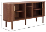 Safavieh Tealla 2 Tambour Door Sideboard/Media Stand Walnut / Gold MED9636A