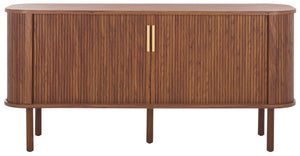 Safavieh Tealla 2 Tambour Door Sideboard/Media Stand Walnut / Gold MED9636A