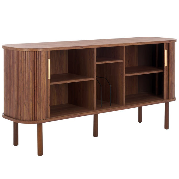 Safavieh Tealla 2 Tambour Door Sideboard/Media Stand Walnut / Gold MED9636A