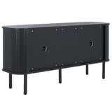 Safavieh Tealla 2 Tambour Door Sideboard/Media Stand Black / Gold MED9636B