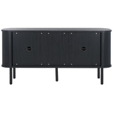 Safavieh Tealla 2 Tambour Door Sideboard/Media Stand Black / Gold MED9636B