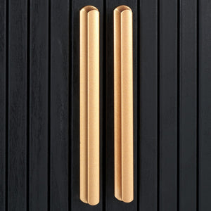 Safavieh Tealla 2 Tambour Door Sideboard/Media Stand Black / Gold MED9636B