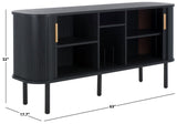 Safavieh Tealla 2 Tambour Door Sideboard/Media Stand Black / Gold MED9636B