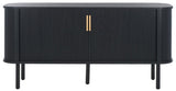 Safavieh Tealla 2 Tambour Door Sideboard/Media Stand Black / Gold MED9636B