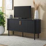 Safavieh Tealla 2 Tambour Door Sideboard/Media Stand Black / Gold MED9636B