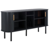 Safavieh Tealla 2 Tambour Door Sideboard/Media Stand Black / Gold MED9636B