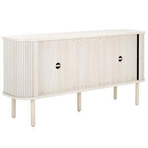 Safavieh Tealla 2 Tambour Door Sideboard/Media Stand Bleached White / Gold MED9636C