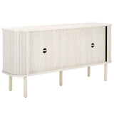 Safavieh Tealla 2 Tambour Door Sideboard/Media Stand Bleached White / Gold MED9636C