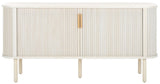 Safavieh Tealla 2 Tambour Door Sideboard/Media Stand Bleached White / Gold MED9636C