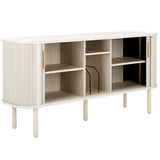 Safavieh Tealla 2 Tambour Door Sideboard/Media Stand Bleached White / Gold MED9636C