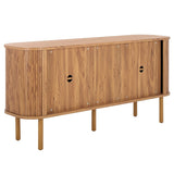 Safavieh Tealla 2 Tambour Door Sideboard/Media Stand Oak / Gold MED9636D