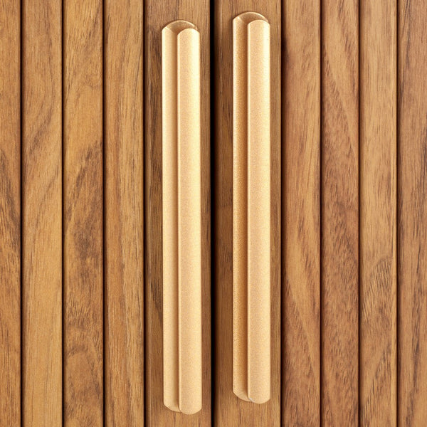 Safavieh Tealla 2 Tambour Door Sideboard/Media Stand Oak / Gold MED9636D