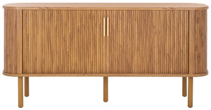 Safavieh Tealla 2 Tambour Door Sideboard/Media Stand Oak / Gold MED9636D