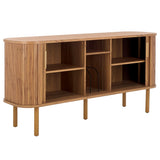 Safavieh Tealla 2 Tambour Door Sideboard/Media Stand Oak / Gold MED9636D