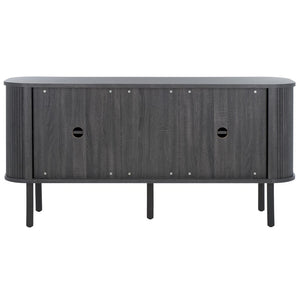 Safavieh Tealla 2 Tambour Door Sideboard/Media Stand Distressed Black / Gold MED9636E