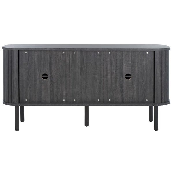 Safavieh Tealla 2 Tambour Door Sideboard/Media Stand Distressed Black / Gold MED9636E