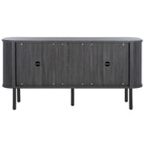 Safavieh Tealla 2 Tambour Door Sideboard/Media Stand Distressed Black / Gold MED9636E