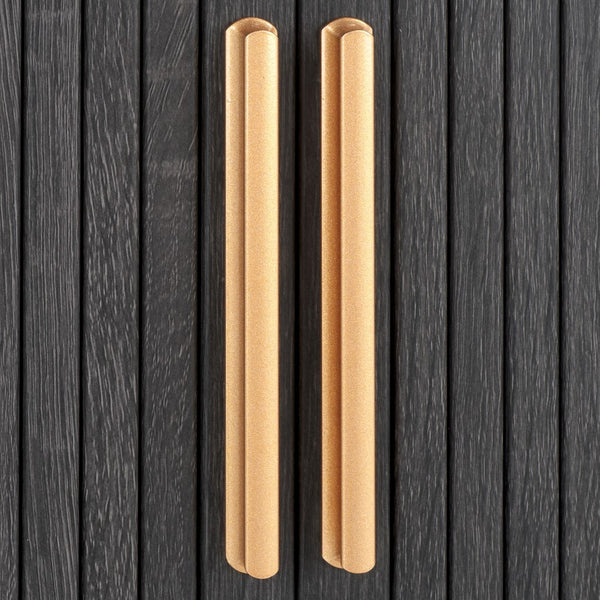 Safavieh Tealla 2 Tambour Door Sideboard/Media Stand Distressed Black / Gold MED9636E