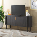 Safavieh Tealla 2 Tambour Door Sideboard/Media Stand Distressed Black / Gold MED9636E