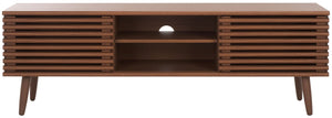 Safavieh Averi 2 Door Media Stand Dark Walnut 59" x 15" x 19.5"