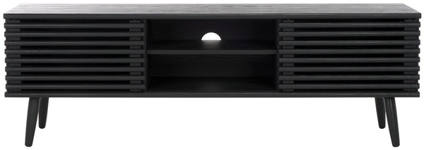 Safavieh Averi 2 Door Media Stand Black 59" x 15" x 19.5"