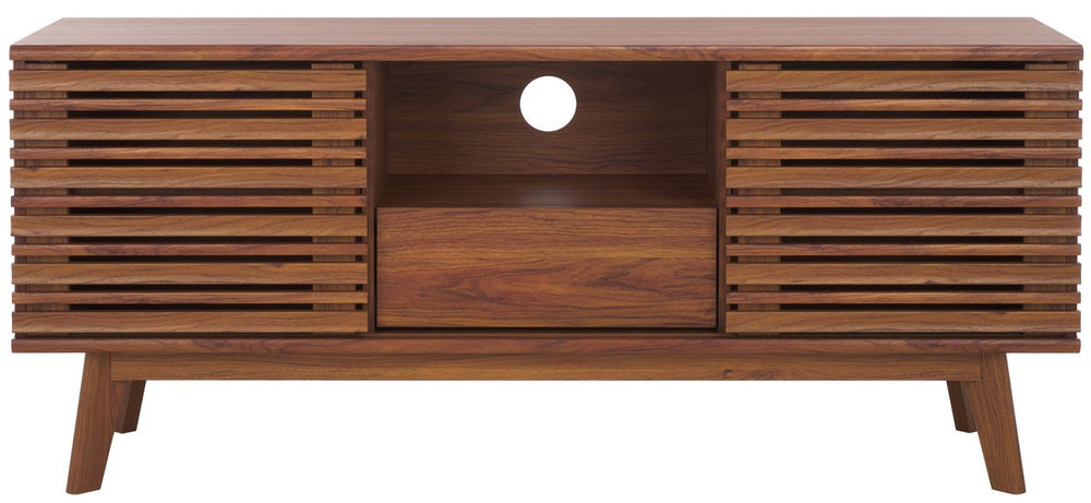 Safavieh Esma Low Sideboard/Media Stand Walnut 54.9" x 15.2" x 23.6"