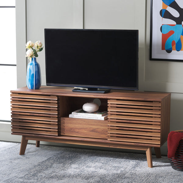 Safavieh Esma Low Sideboard/Media Stand Walnut 54.9" x 15.2" x 23.6"