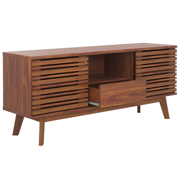 Safavieh Esma Low Sideboard/Media Stand Walnut 54.9" x 15.2" x 23.6"