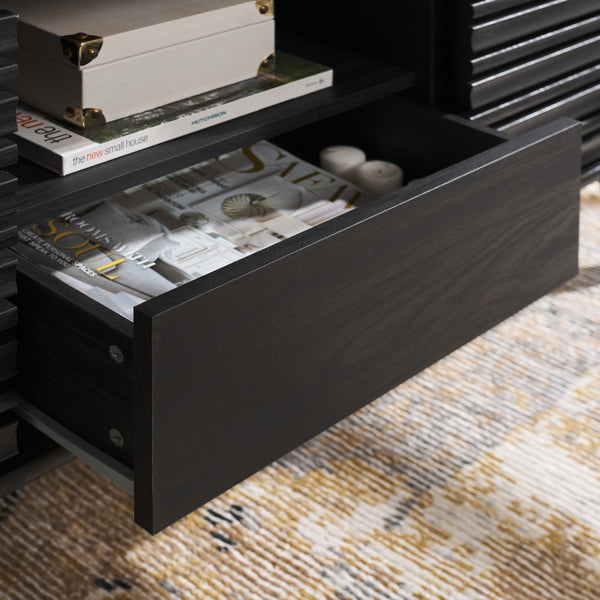 Safavieh Esma Low Sideboard/Media Stand Black 54.9" x 15.2" x 23.6"