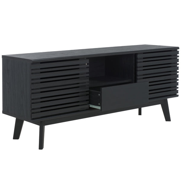Safavieh Esma Low Sideboard/Media Stand Black 54.9" x 15.2" x 23.6"