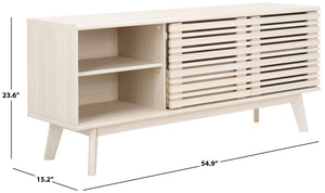 Safavieh Esma Low Sideboard/Media Stand White 54.9" x 15.2" x 23.6"