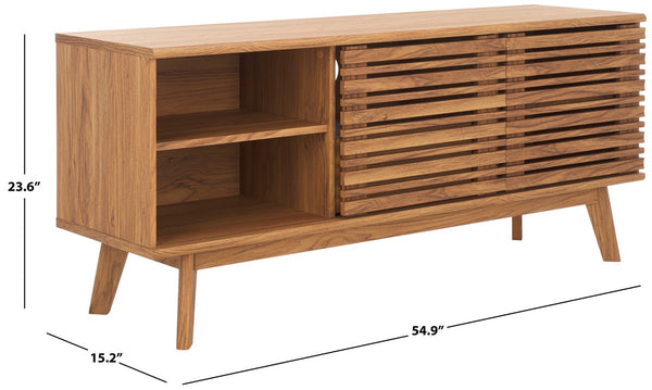 Safavieh Esma Low Sideboard/Media Stand Oak 54.9" x 15.2" x 23.6"