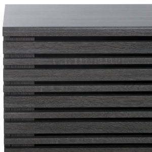 Safavieh Esma Contemporary Low Sideboard - Versatile Media Stand With Sleek Design And Ample Storage Space Distressed Black MED9638E