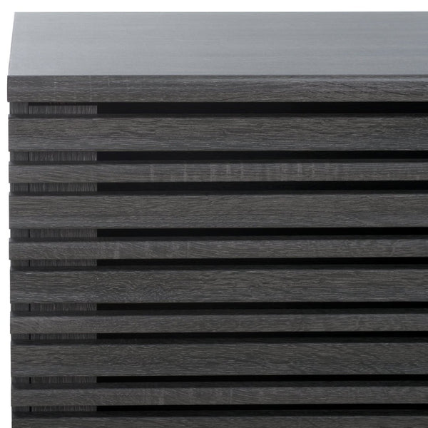 Safavieh Esma Contemporary Low Sideboard - Versatile Media Stand With Sleek Design And Ample Storage Space Distressed Black MED9638E