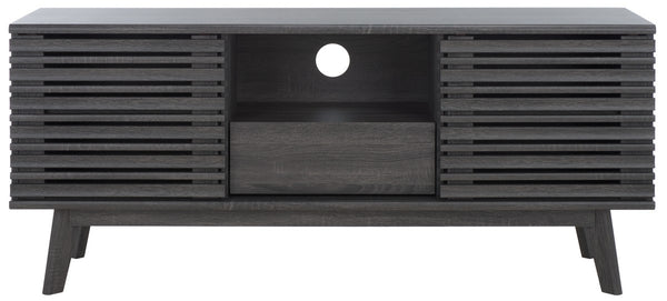 Safavieh Esma Low Sideboard/Media Stand Distressed Black 54.9" x 15.2" x 23.6"